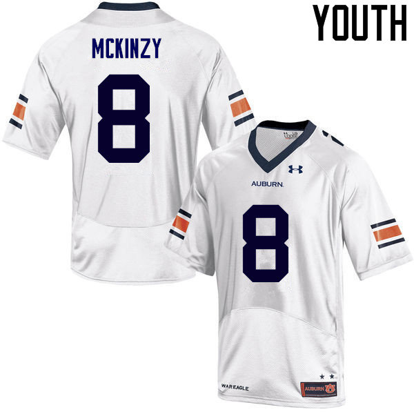 Auburn Tigers Youth Cassanova McKinzy #8 White Under Armour Stitched College NCAA Authentic Football Jersey XPA8774OO